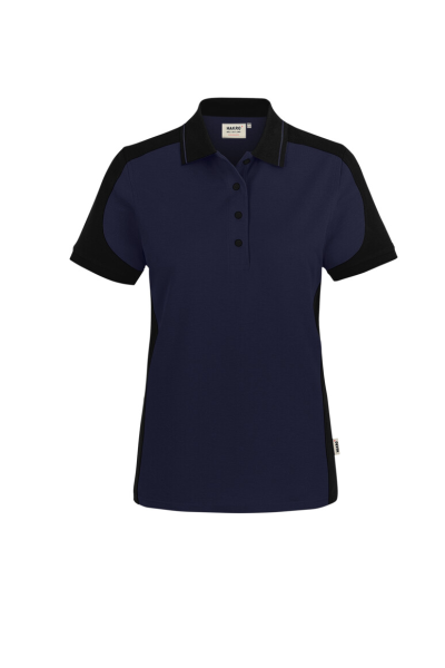 HAKRO Damen Poloshirt Contrast Mikralinar® Eco, tinte/schwarz