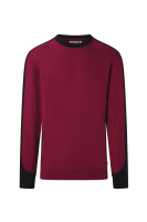 HAKRO Sweatshirt Contrast Mikralinar® Eco, weinrot/schwarz, 2XS