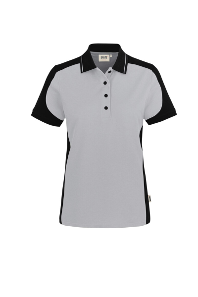 HAKRO Damen Poloshirt Contrast Mikralinar® Eco, titan/schwarz