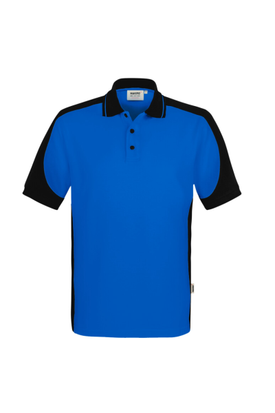 HAKRO Poloshirt Contrast Mikralinar® Eco, royalblau/schwarz