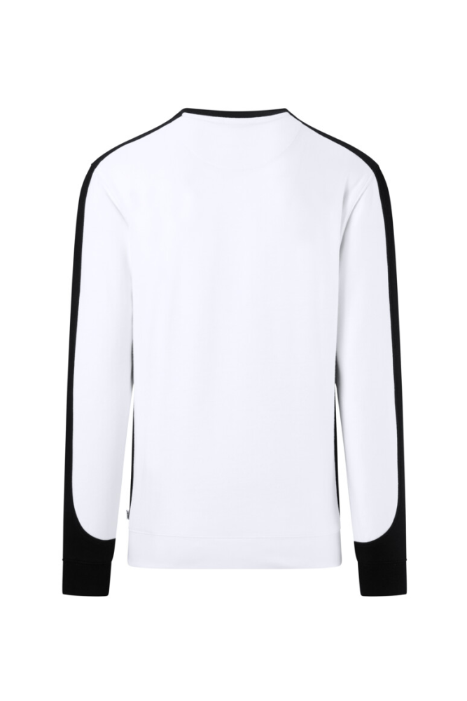 HAKRO Sweatshirt Contrast Mikralinar® Eco, weiss/schwarz, 2XL