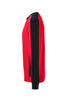 HAKRO Sweatshirt Contrast Mikralinar® Eco, rot/schwarz, L