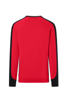 HAKRO Sweatshirt Contrast Mikralinar® Eco, rot/schwarz, L