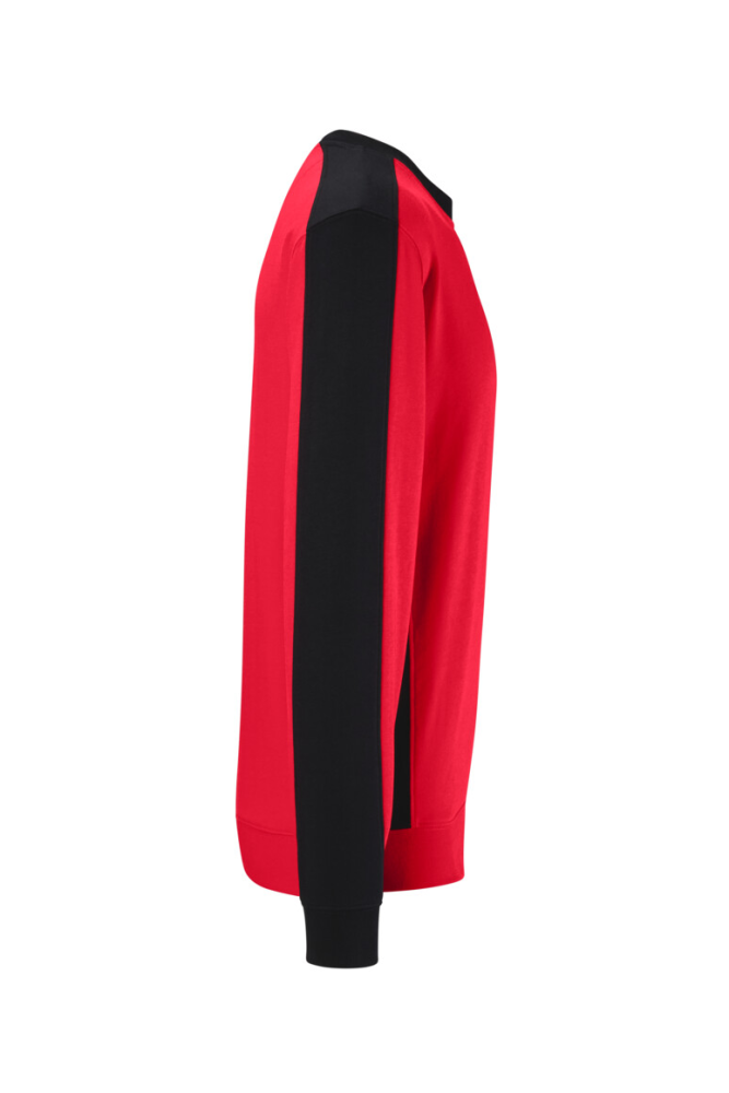 HAKRO Sweatshirt Contrast Mikralinar® Eco, rot/schwarz, L
