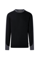 HAKRO Sweatshirt Contrast Mikralinar® Eco, schwarz/karbongrau, 6XL