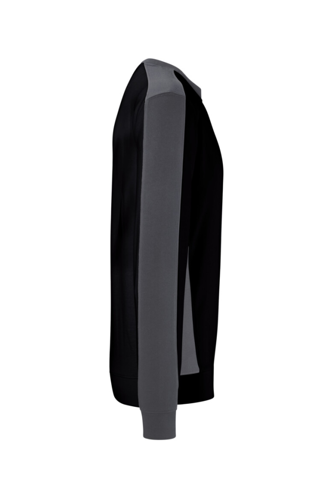HAKRO Sweatshirt Contrast Mikralinar® Eco, schwarz/karbongrau, 6XL