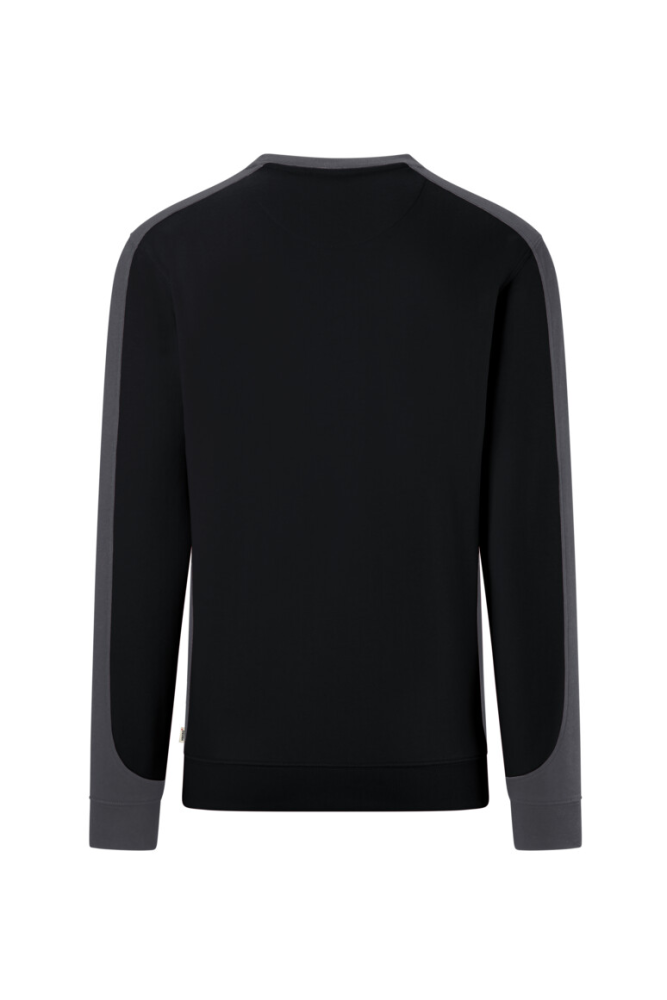 HAKRO Sweatshirt Contrast Mikralinar® Eco, schwarz/karbongrau, 6XL