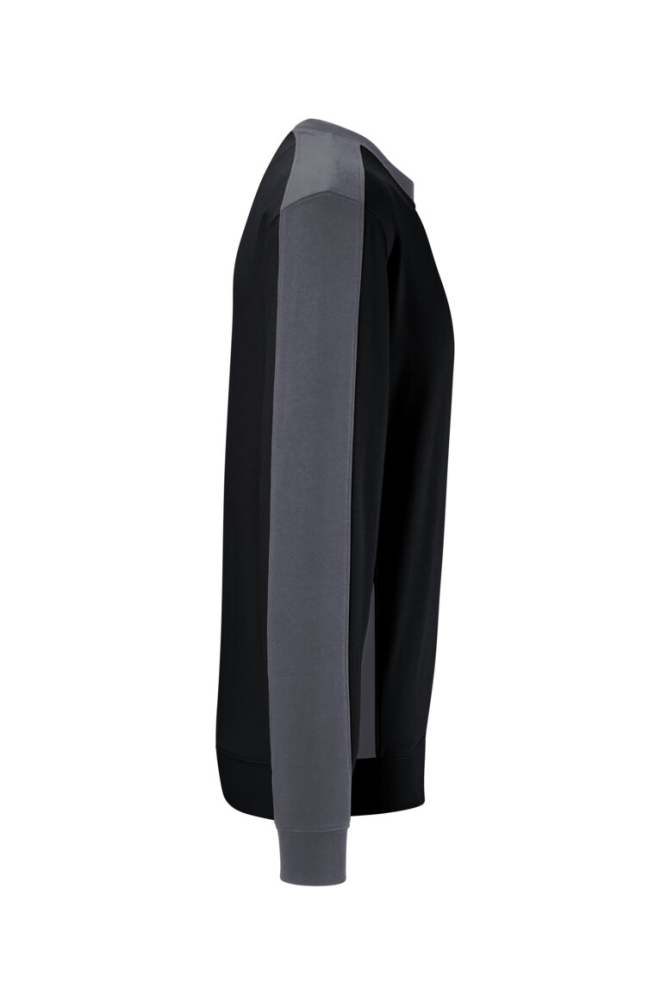 HAKRO Sweatshirt Contrast Mikralinar® Eco, schwarz/karbongrau, 6XL