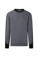 HAKRO Sweatshirt Contrast Mikralinar® Eco, anthrazit/schwarz, XL