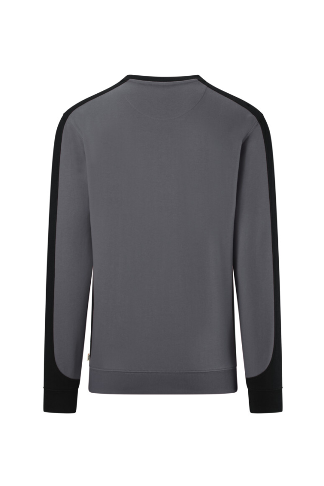 HAKRO Sweatshirt Contrast Mikralinar® Eco, anthrazit/schwarz, XL