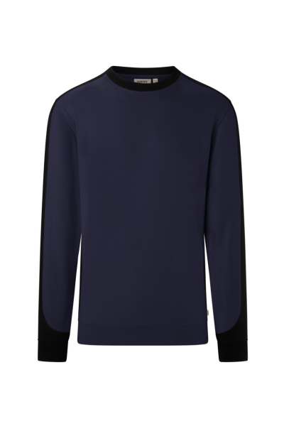HAKRO Sweatshirt Contrast Mikralinar® Eco, tinte/schwarz