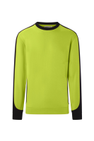 HAKRO Sweatshirt Contrast Mikralinar® Eco, kiwi/schwarz, 4XL