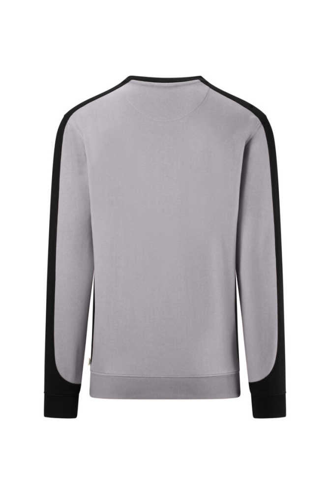 HAKRO Sweatshirt Contrast Mikralinar® Eco, titan/schwarz, 2XL