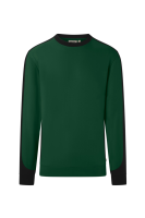 HAKRO Sweatshirt Contrast Mikralinar® Eco, tanne/schwarz, 4XL