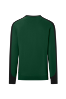 HAKRO Sweatshirt Contrast Mikralinar® Eco, tanne/schwarz, 4XL