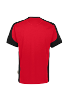 HAKRO T-Shirt Contrast MIKRALINAR® ECO, rot/schwarz, S