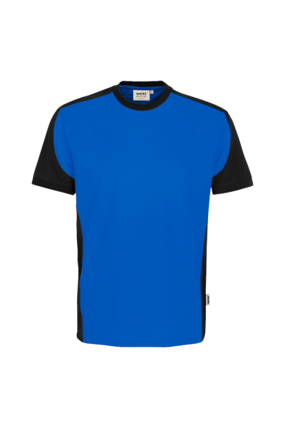 HAKRO T-Shirt Contrast Mikralinar® Eco, royalblau/schwarz