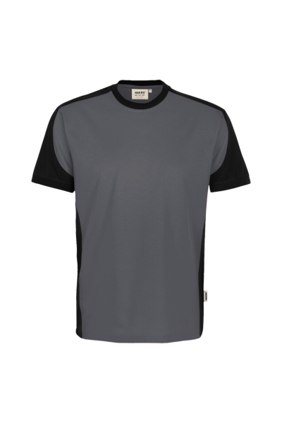 HAKRO T-Shirt Contrast Mikralinar® Eco, anthrazit/schwarz