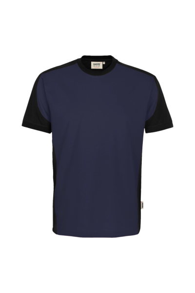 HAKRO T-Shirt Contrast Mikralinar® Eco, tinte/schwarz