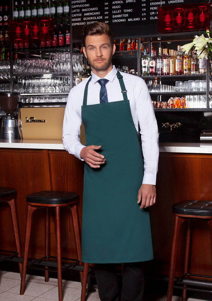 Karlowsky Latzschürze Basic mit Schnalle, piniengrün