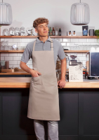 Karlowsky Latzschürze Basic mit Schnalle und Tasche, sand