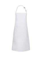 Karlowsky Latzschürze Basic mit Schnalle und Tasche, weiss