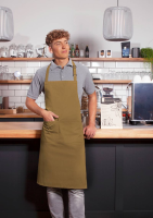 Karlowsky Latzschürze Basic mit Schnalle und Tasche, camel