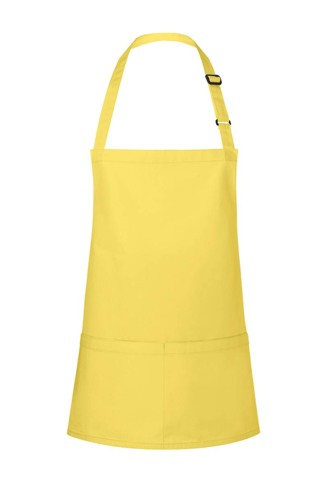 Karlowsky Kurze Latzschürze Basic mit Schnalle und Tasche, sonnengelb