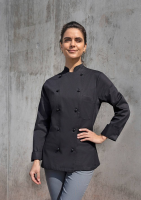 Karlowsky Damenkochjacke Agathe, schwarz, 44