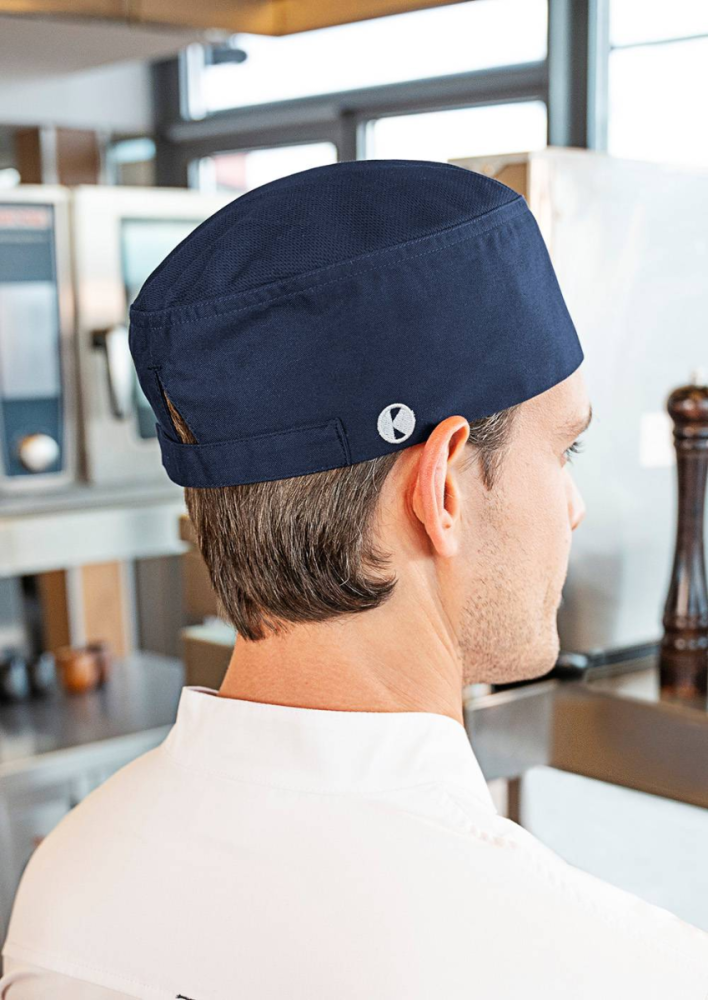 Karlowsky Kochmütze Beanie mit atmungsaktivem Netzeinsatz