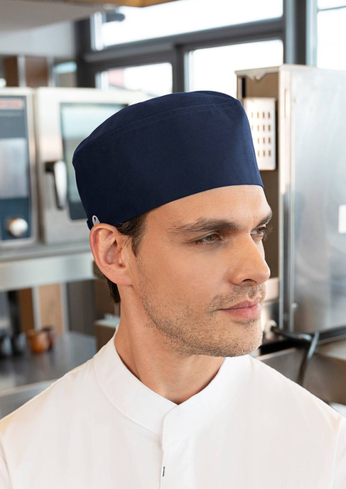 Karlowsky Kochmütze Beanie mit atmungsaktivem Netzeinsatz