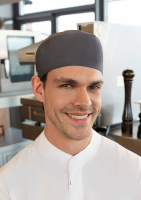 Karlowsky Kochmütze Beanie mit atmungsaktivem Netzeinsatz, anthrazit