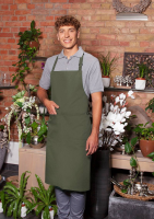 Karlowsky Latzschürze Basic mit Schnalle und Tasche, moosgrün