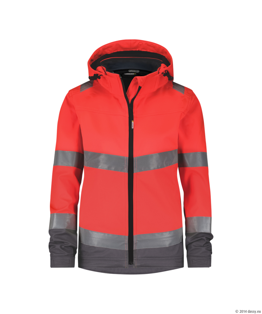 Dassy ® Malaga Women, pes74, neonrot/zementgrau