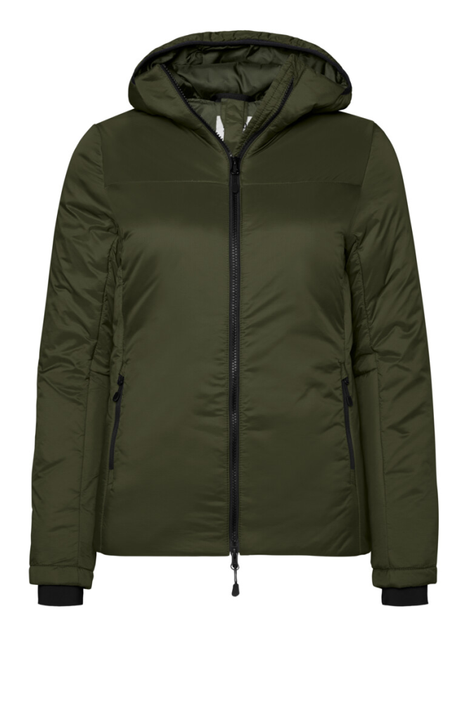 HAKRO Damen Kapuzen-Thermo-Loftjacke, olive, S
