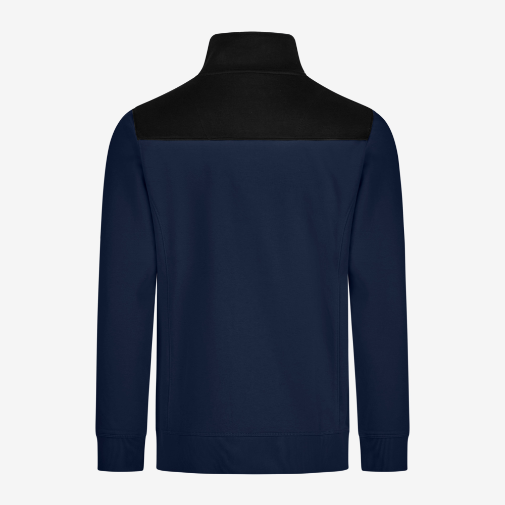 FHB ROB Zip-Sweatshirt, marine-schwarz, Gr. L
