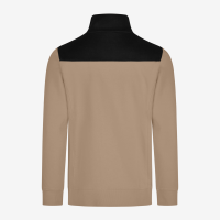 FHB ROB Zip-Sweatshirt, beige-schwarz, Gr. 2XL