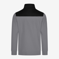 FHB ROB Zip-Sweatshirt, grau-schwarz, Gr. XS