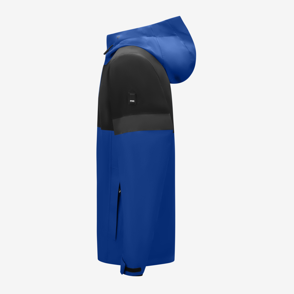 FHB LUCA Regenjacke, royalblau-schwarz, Gr. L