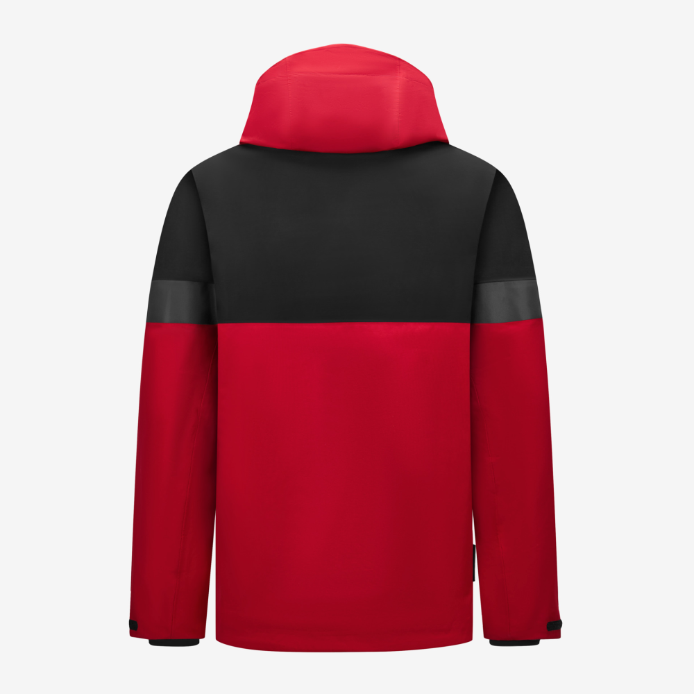 FHB LUCA Regenjacke, rot-schwarz, Gr. 2XL
