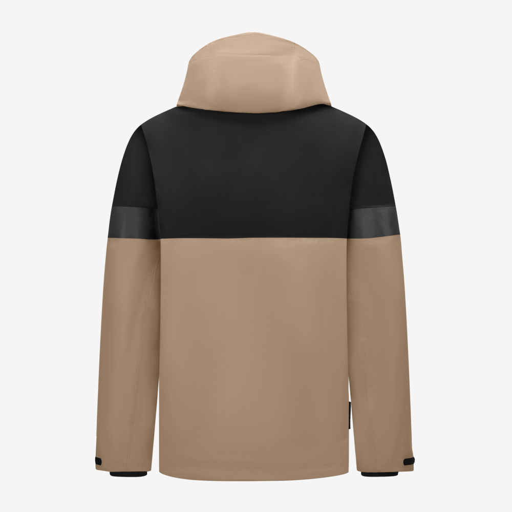 FHB LUCA Regenjacke, beige-schwarz, Gr. XS