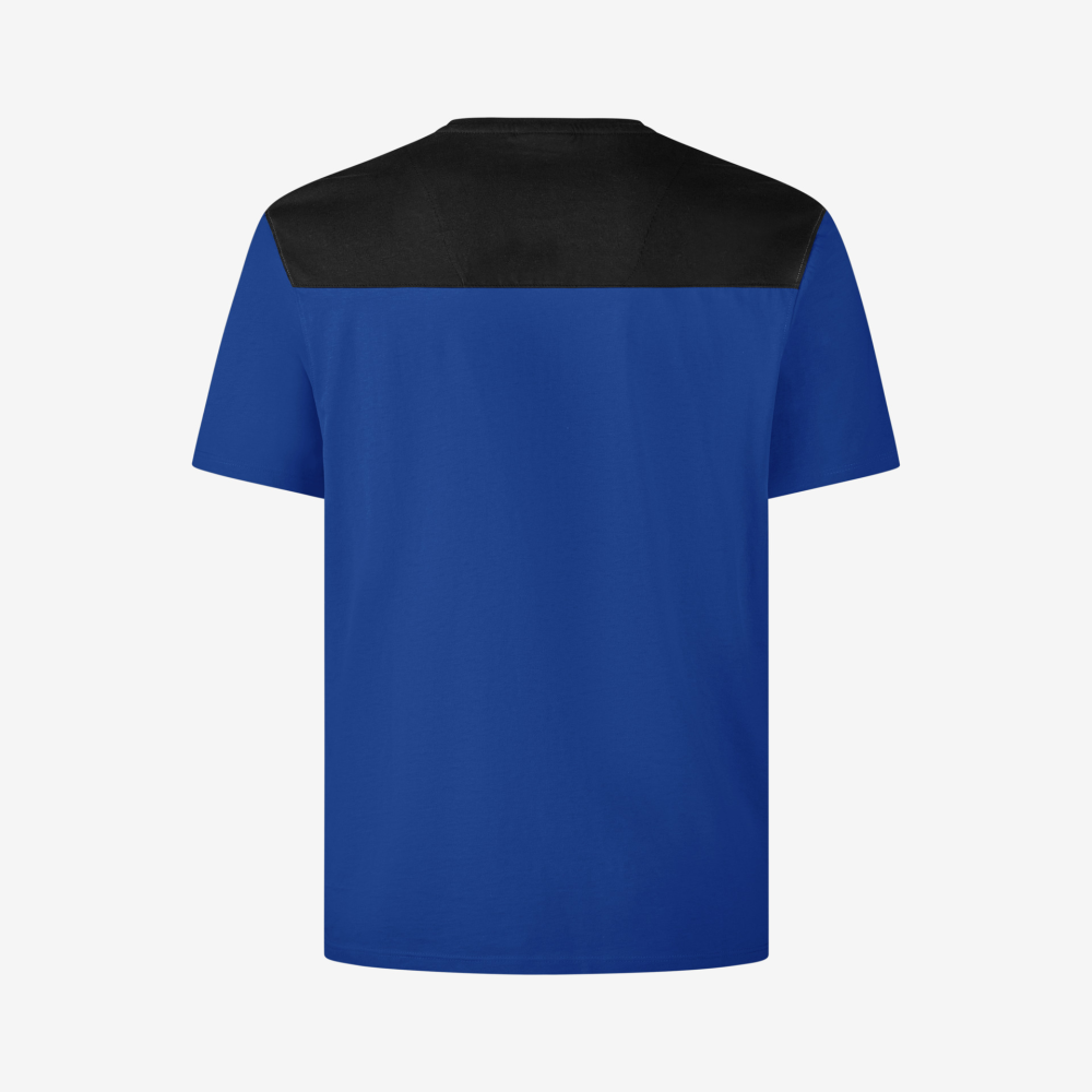 FHB KNUT T-Shirt Herren, royalblau-schwarz, Gr. 2XL