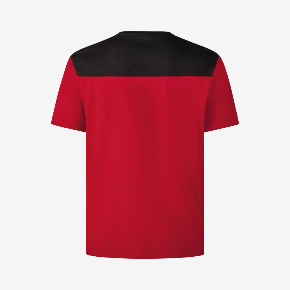 FHB KNUT T-Shirt Herren, rot-schwarz, Gr. 3XL