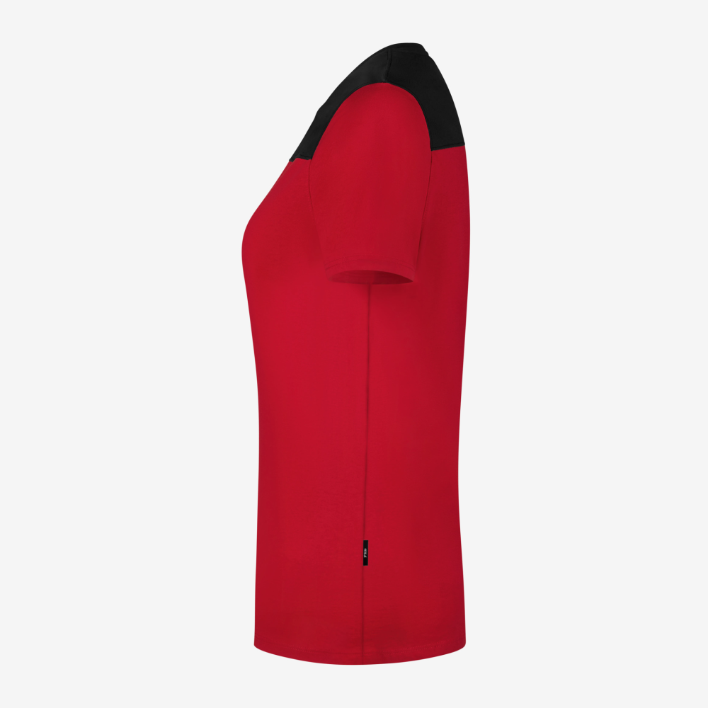 FHB KIRA T-Shirt Damen, rot-schwarz, Gr. 4XL