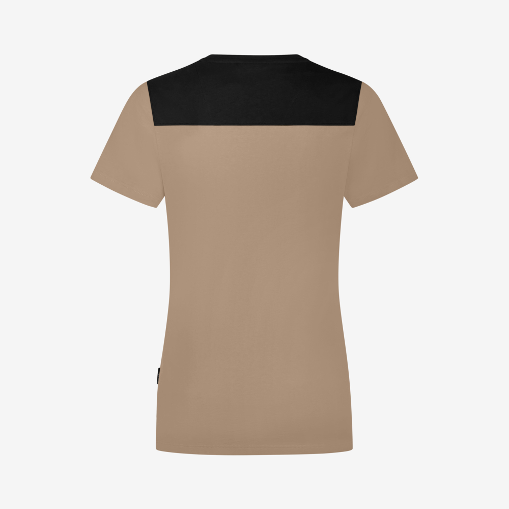 FHB KIRA T-Shirt Damen, beige-schwarz, Gr. M