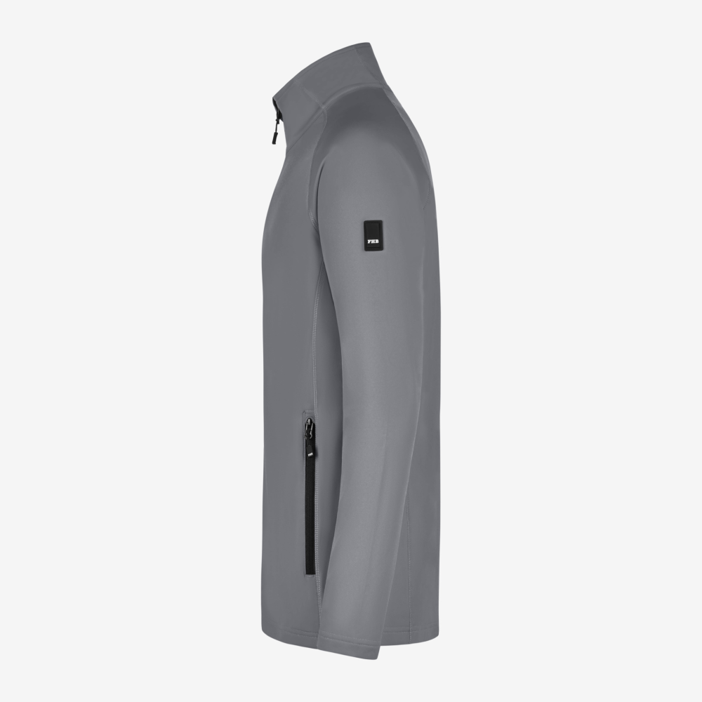 FHB KUNO Fleece-Jacke, grau, Gr. 5XL