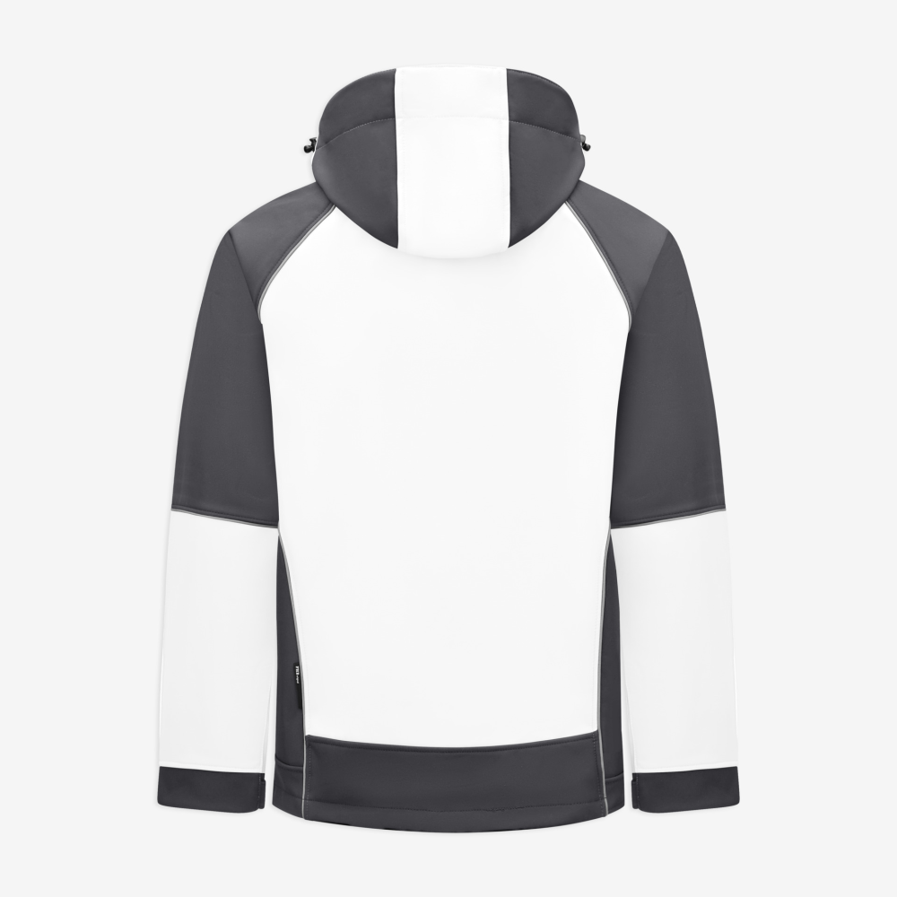 FHB WALTER Softshelljacke, weiss-anthrazit, Gr. 4XL