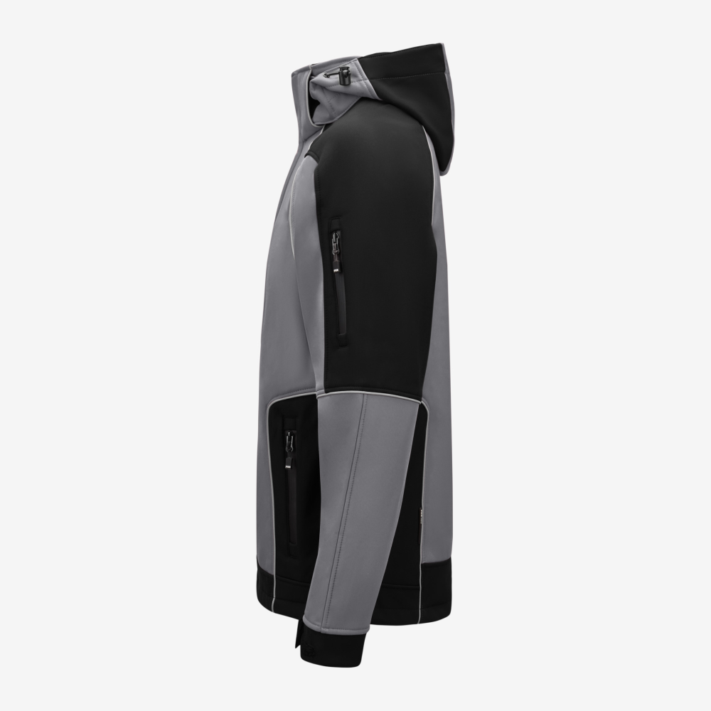 FHB WALTER Softshelljacke, grau-schwarz, Gr. M
