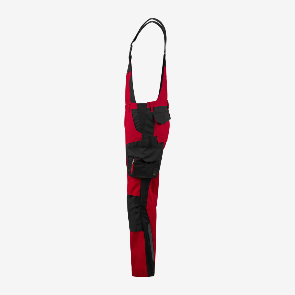FHB PASCAL Latzhose, rot-schwarz, Gr. 84