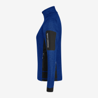 FHB MARIEKE Strick-Fleece-Jacke Damen, royalblau-schwarz, Gr. XL